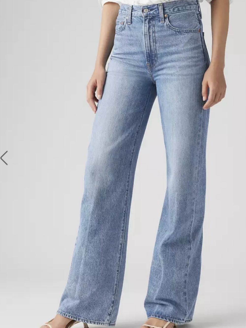 Ribcage Levi's Light Blue High-Rise Wide-Leg Jeans
